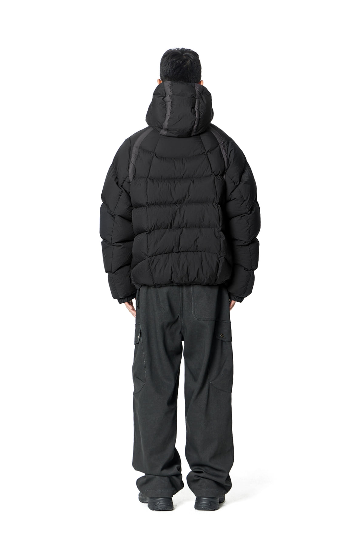 Wave Goose Down Puffer (BLACK)